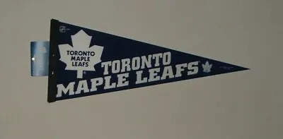 Toronto Maple Leafs Tri Angle 12  X 30   Blue White Felt Wall Pennant New Nhl • $12.95