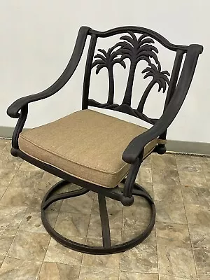 Palm Tree Outdoor Patio Dining Chair Cast Aluminum Dark Bronze - Set Of 46 Or 8 • $1769