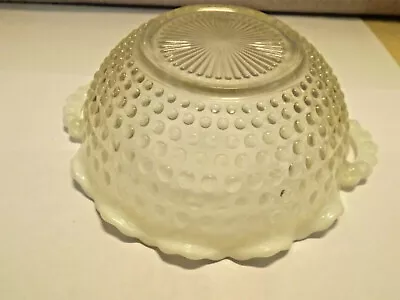 Vintage Clear Hob Nail & Opaque Milk Glass Candy Dish Bowl • $12