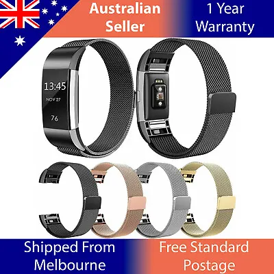 $10.95 • Buy Milanese Stainless Band For Fitbit Charge 2 Wristband Replacement Watch Strap