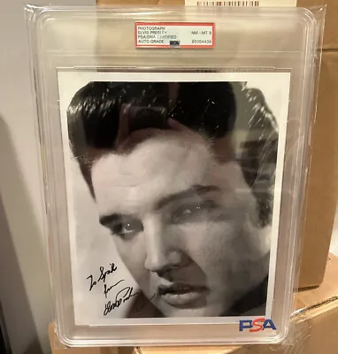 Elvis Presley Signed 8x10 Photo PSA/DNA NM-MT 8 AUTOGRAPH AUTHENTIC KING AUTO • $14995