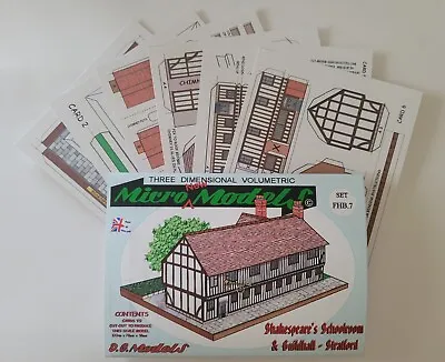 Micromodels Shakespeare's Schoolroom FHB7 Micro New Models Card Model Kit *NEW* • £6.75