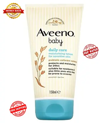 Aveeno Baby Daily Care Moisturising Lotion Sensitive Eczema Gentle Skin 150ml • £7.99