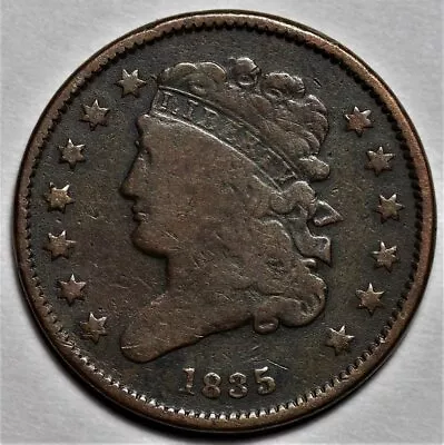 1835 Classic Head Half Cent - Rotated Die - 1/2c Copper Penny - L44 • $68.99