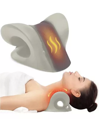 Heated Neck Stretcher Neck Cloud Cervical Traction Device With Heated Pad • £13.99