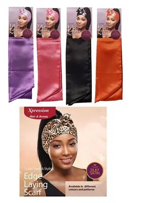 Silk Edge Wrap Laying Scarf Wig Headband Satin For Lace Frontal Wig Afro Hair UK • £3.90
