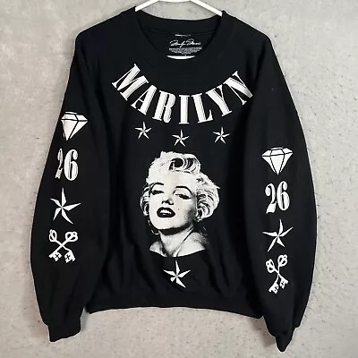 Marilyn Monroe Tattoo Style Sweater Adult Large Black Crewneck Sweatshirt • $19.99