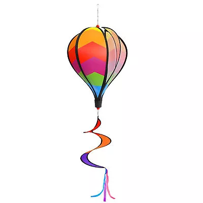 Rainbow Sequin Windsock Hot Air Balloon Wind Spinner Garden Yard Outdoor Decor • $21.19