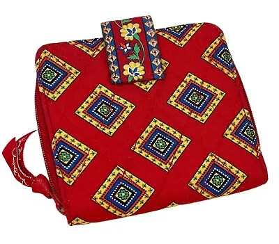 Vera Bradley Mini Zip Wallet In Villa Red • $16.09