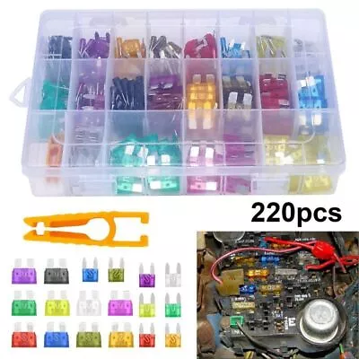 220X Car Blade Fuse Assortment Kit Auto Truck Medium Small Fuse Mixed With Box • $10.29