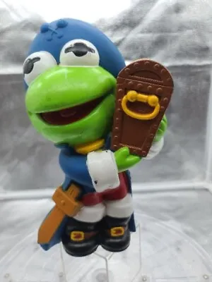 Vintage Kermit The Frog Sesame Street Muppet Pirate Pepe Piggy Bank 1989 Its Old • $14.87
