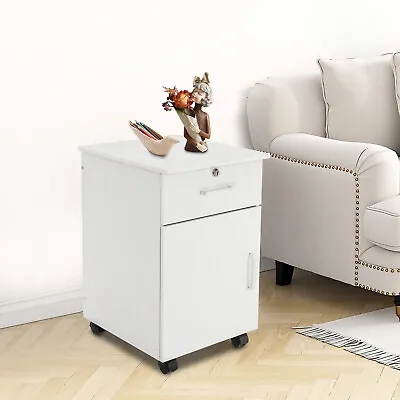 Rolling File Cabinet W/ Lock 1 Drawer Filing Cabinet Under Desk For Home Office • $78