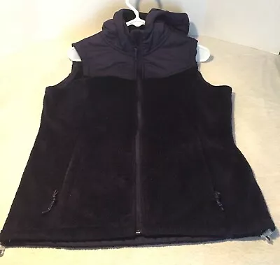 Live For Life Deep Purple Fleece Zip Vest Hooded Jacket Women’s Medium • $16.43