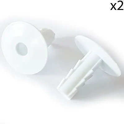 £3.79 • Buy 2x 8mm White Single Cable Bushes Feed Through Wall Cover Coaxial Hole Tidy Cap