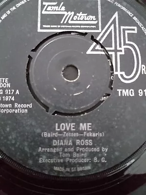 Tamla Motown - Diana Ross - 45 Rpm 7  Single Vinyl Record - Love Me • £1