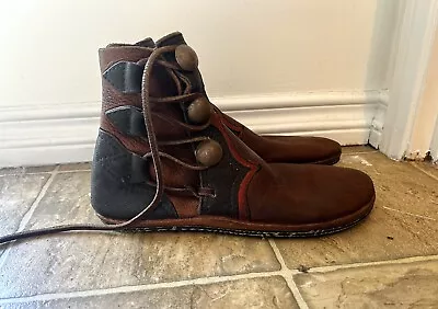 Brown Soft Leather Moccasin Ankle Boots Renaissance 3 Button Size 9 • $99.99