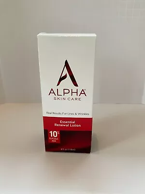 Alpha Skin Care Essential Renewal Lotion 10% Glycolic Acid 4 Fl. Oz. (118 Ml) • $16