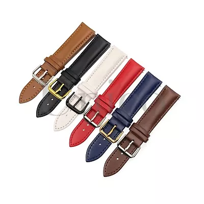 16 18 20 22 MM Plain Genuine Leather Watch Band Fits For Bulova Quick Release • $13.99