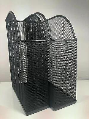 IKEA DOKUMENT Magazine FILE Holder Dark Gunmetal Metal GUC - Set Of 2.  • $26