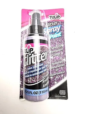 Tulip Amethyst Glitter Spray Paint 4 US FL OZ 118ml Permanent Glitter Amethyst • £8