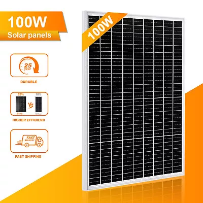 100W 12V Monocrystalline Solar Panel PV Power RV Shed Camping Home Off Grid • $69.23