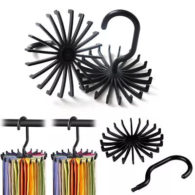 £5.98 • Buy 360° Rotating Wardrobe Tie Belt Scarf Rack Storage Holder Hanger Stand Organiser