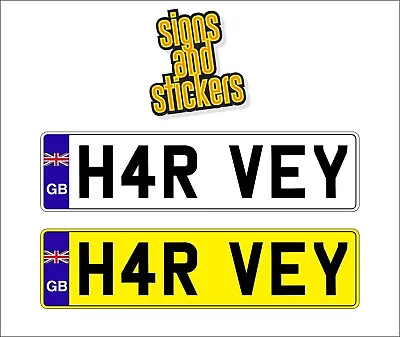 £2.79 • Buy 2 X KIDS PERSONALISED NUMBER PLATES CHILDREN RIDE ON CAR SELF ADHESIVE STICKERS