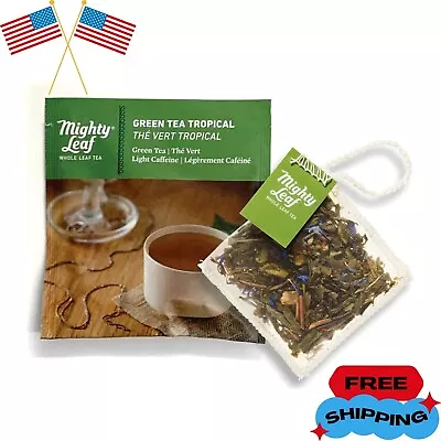 Mighty Leaf Green Tea Tropical 100ct. - NEW Free Shipping • $62.99