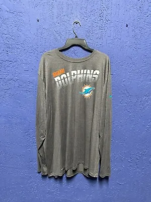 Size 4XL Nike Miami Dolphins Men’s Long Sleeve Tee Shirt Sideline Legend AR7704 • $23.99