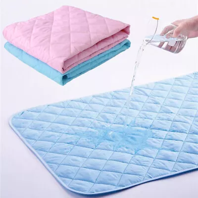 Reusable Washable Sheet Mattress Protector Incontinence Absorbent Bed Pads Mats • £5.29
