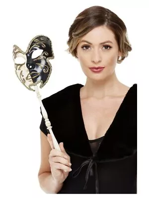 Smiffys Venetian Mask Black & Cream • $9.07