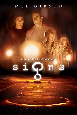 Shyamalan Print Poster Movie  Signs  Scary Aliens Wall Decor Gift Art Mel Gibson • $11.99