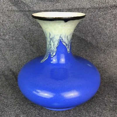 Vintage Blue Vase #505 Made In Belgium 7  Tall • $59.95