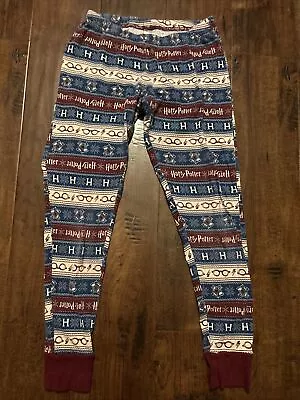 Harry Potter Leggings Size Small Hogwarts Blue And Red Movie Legging Striped • £19.28