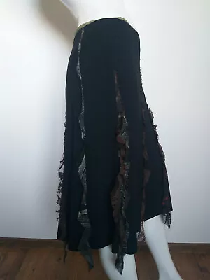 £40.56 • Buy BAZAR CHRISTIAN LACROIX Black Flare Skirt Size 38