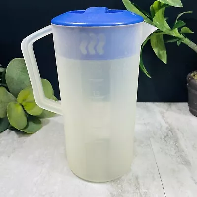 Vintage RUBBERMAID 2 Qt  Pitcher 306D  With Blue Lid 306L • $18.99