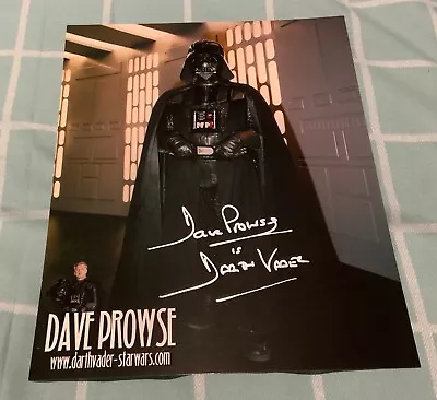 Dave Prowse Darth Vader Hand Signed 8x10 Star Wars Photo • £100