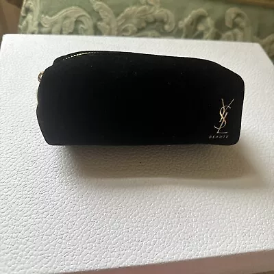 YSL Yves Saint Laurent Toiletries Wash Travel Clutch Bag VIP Gift Black • £16.88