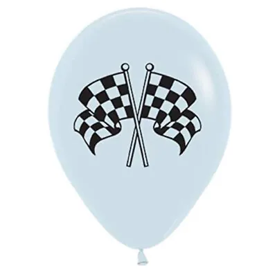 Car Racing Party Supplies Flags Fashion White Latex Balloons 25Pk V8 Supercars • $14.12