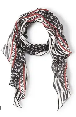 CAbi New NWT Fable Scarf #4030 Red White Black Was $54 • $37.80