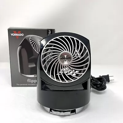 Vornado Flippi V6 Personal Air Circulator Fan Black 2 Speed Desk Fan Quiet • $12.99