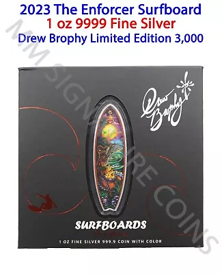 2023 Niue 1 Oz Drew Brophy The Enforcer Surfboard Silver Coin Pamp Suisse • $79.95