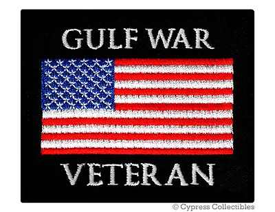 GULF WAR VETERAN PATCH Embroidered Iron-on US MILITARY VET IRAQ AMERICAN FLAG • $5.95
