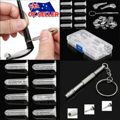 $12.19 • Buy Watch Glasses Repair Tool Kit Eye Glasses Sunglasses Screws Nut Pad Screwdriver.