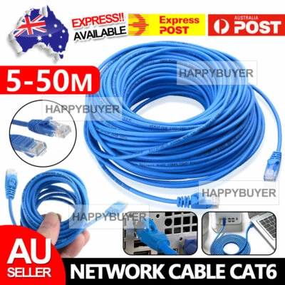 5m 10m 20m 30m 50m Ethernet Network Cable  Data Extension Cord CAT6 1000Mbps • $6.95