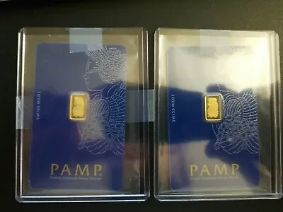 2 Grams Gold Bar - PAMP Suisse - Fortuna - Consecutive Serial Numbers • $197