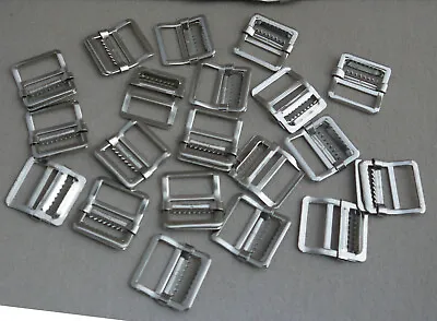 20 Metal Buckles 1  Triglide / Ladder / Tension Slide Lock Type Steel Very Strng • $10