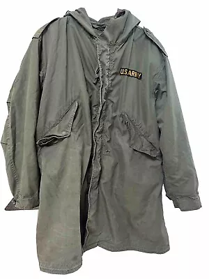 US ARMY M-1951 KOREA Military Fishtail Parka SM W/ Hood Liner GREAT CONDITION! • $299.98