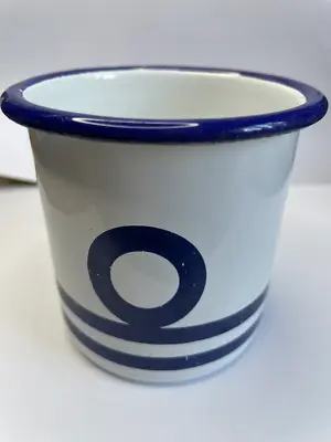 Enamel Metal Tea Coffee Mug Nautical Blue White Theme Anchor Novelty Gift  • £14.30