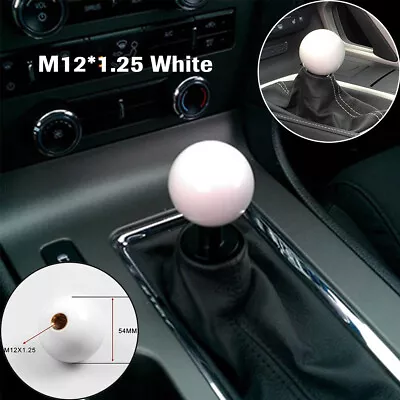 $16.57 • Buy 1PC Car Thread Shift Knob Ball Short Throw Shifter Lever Knob M12*1.25 White